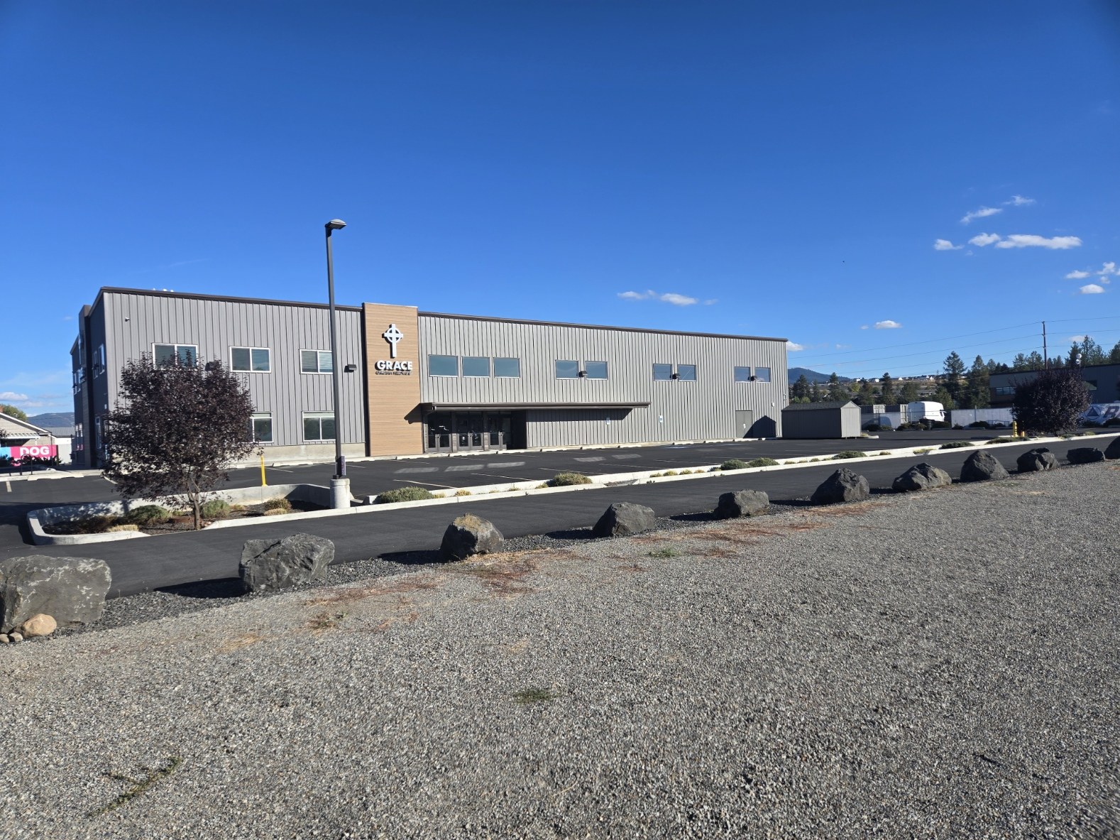 Sprague building and paved parking
